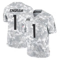 Kooe D.Broncos #1 Evan Engram Player Arctic Camo Salute To Service Limited Stitched Jerseys