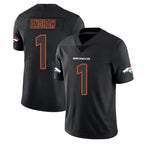 Kooe D.Broncos #1 Evan Engram Player Black Impact Limited Game Stitched Jerseys