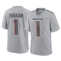 Kooe D.Broncos #1 Evan Engram Player Gray Atmosphere Fashion Limited Game Stitched Jerseys