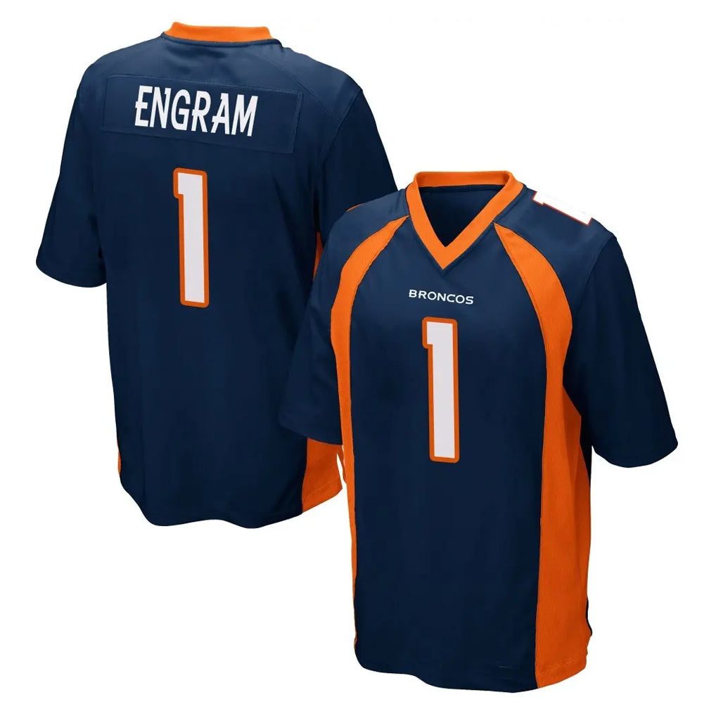 Kooe D.Broncos #1 Evan Engram Player Navy Game Stitched Jerseys