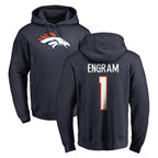 Kooe D.Broncos #1 Evan Engram Player Navy Pullover Hoodie Limited Stitched Jerseys