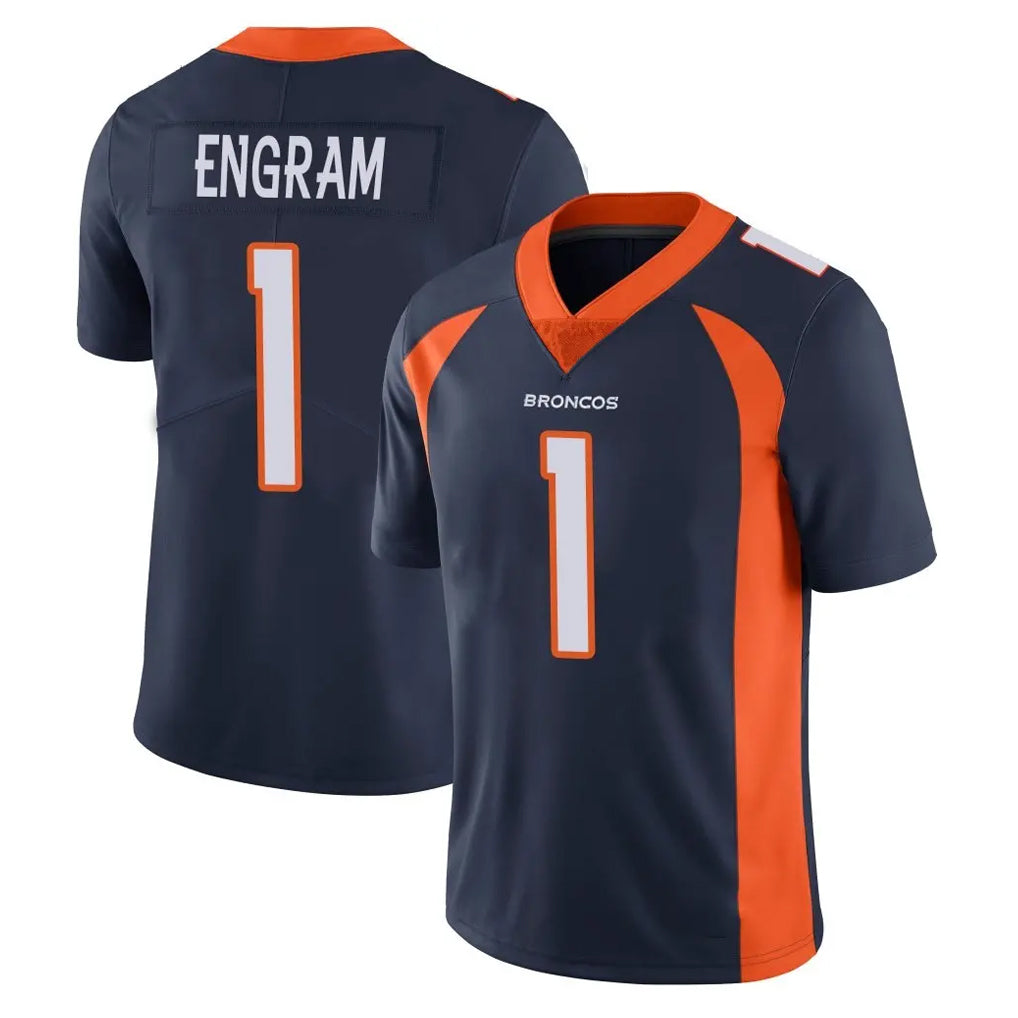 Kooe D.Broncos #1 Evan Engram Player Navy Vapor Untouchable Limited Game Stitched Jerseys