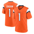 Kooe D.Broncos #1 Evan Engram Player Orange Home Game Stitched Jerseys