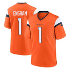 Kooe D.Broncos #1 Evan Engram Player Orange Home Game Stitched Jerseys