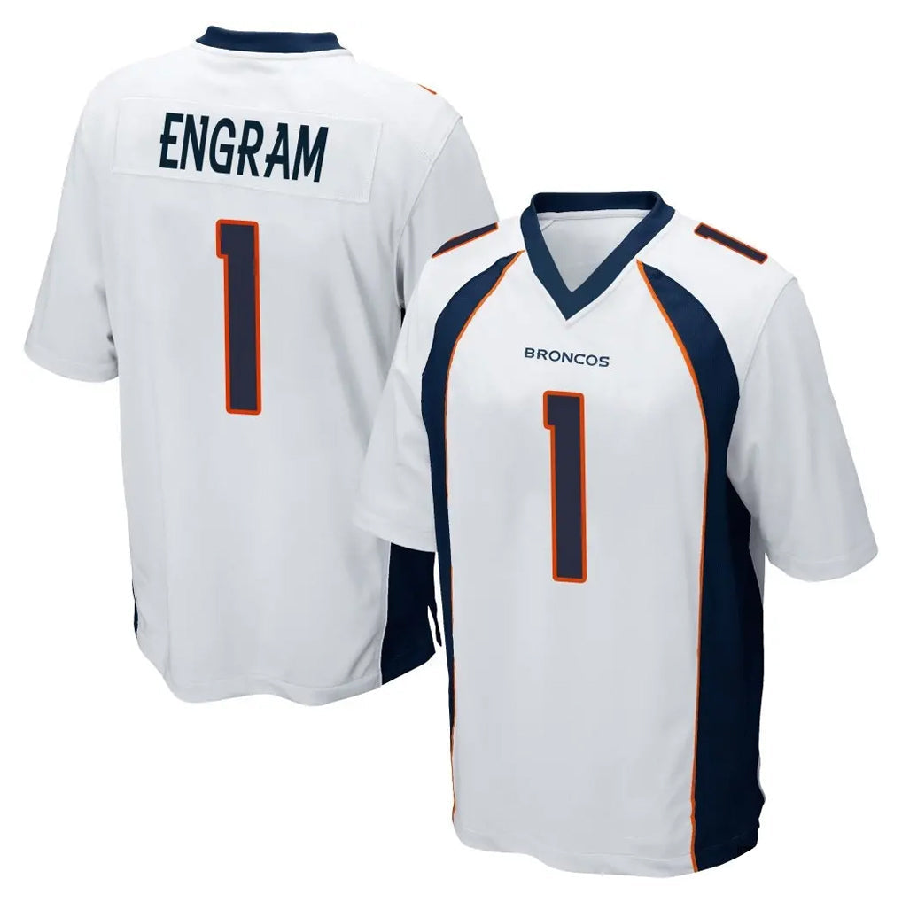 Kooe D.Broncos #1 Evan Engram Player White Game Stitched Jerseys