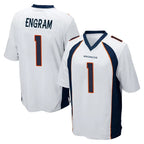 Kooe D.Broncos #1 Evan Engram Player White Game Stitched Jerseys