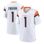Kooe D.Broncos #1 Evan Engram Player White Home Game Stitched Jerseys