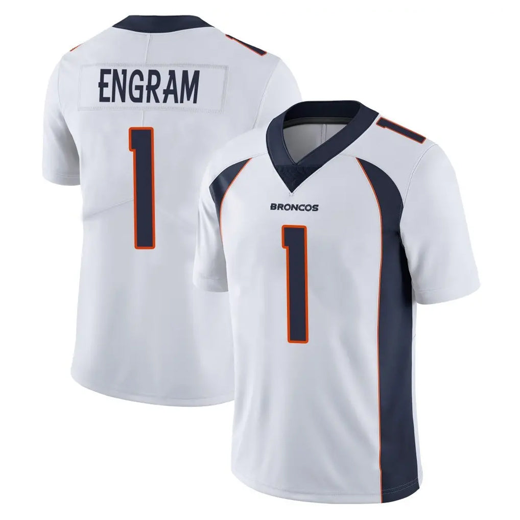 Kooe D.Broncos #1 Evan Engram Player White Vapor Untouchable Limited Home Game Stitched Jerseys