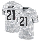 Kooe D.Broncos #21 Riley Moss Player Arctic Camo Salute To Service Limited Stitched Jerseys