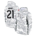 Kooe D.Broncos #21 Riley Moss Player Arctic Camo Salute to Service Hoodies Limited Game Stitched Jerseys