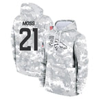 Kooe D.Broncos #21 Riley Moss Player Arctic Camo Salute to Service Hoodies Limited Game Stitched Jerseys