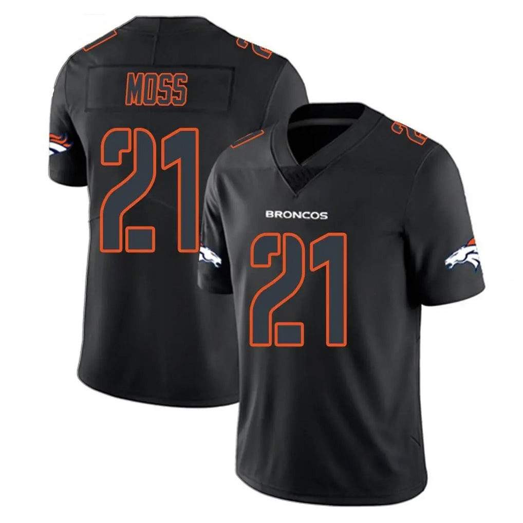 Kooe D.Broncos #21 Riley Moss Player Black Impact Limited Game Stitched Jerseys