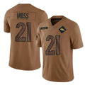 Kooe D.Broncos #21 Riley Moss Player Brown Salute To Service Limited Stitched Jerseys