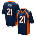 Kooe D.Broncos #21 Riley Moss Player Navy Game Stitched Jerseys