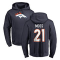 Kooe D.Broncos #21 Riley Moss Player Navy Pullover Hoodie Limited Stitched Jerseys
