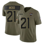 Kooe D.Broncos #21 Riley Moss Player Olive 2025 Salute To Service Limited Home Game Stitched Jerseys
