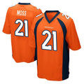Kooe D.Broncos #21 Riley Moss Player Orange Color Home Game Stitched Jerseys