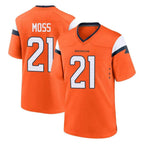 Kooe D.Broncos #21 Riley Moss Player Orange Home Game Stitched Jerseys