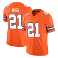 Kooe D.Broncos #21 Riley Moss Player Orange Limited Alternate Vapor F.U.S.E. Throwback Game Stitched Jerseys
