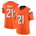 Kooe D.Broncos #21 Riley Moss Player Orange Vapor F.U.S.E. Limited Home Game Stitched Jerseys