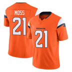 Kooe D.Broncos #21 Riley Moss Player Orange Vapor F.U.S.E. Limited Home Game Stitched Jerseys