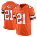 Kooe D.Broncos #21 Riley Moss Player Orange Vapor Untouchable Limited Home Game Stitched Jerseys