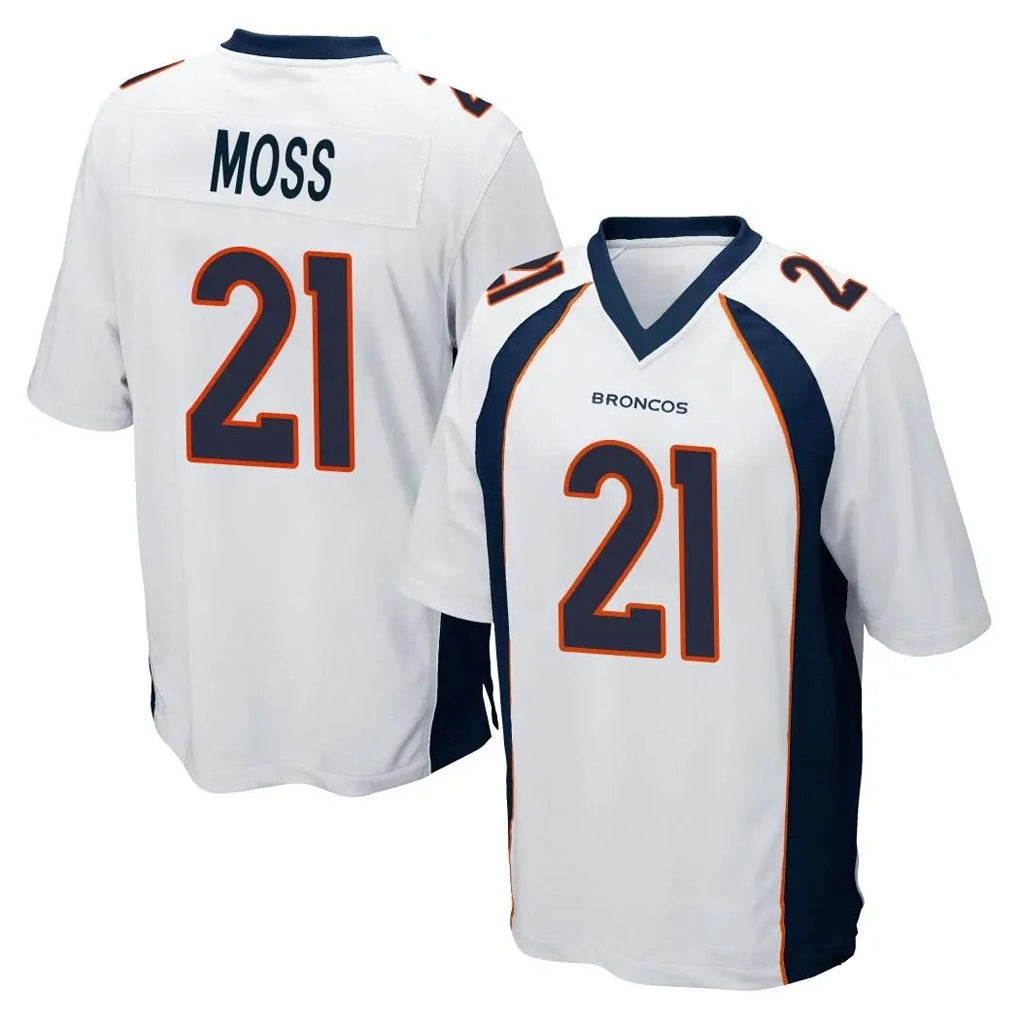 Kooe D.Broncos #21 Riley Moss Player White Game Stitched Jerseys