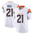 Kooe D.Broncos #21 Riley Moss Player White Limited Vapor F.U.S.E. Home Game Stitched Jerseys