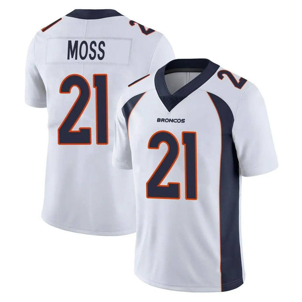 Kooe D.Broncos #21 Riley Moss Player White Vapor Untouchable Limited Home Game Stitched Jerseys