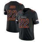 Kooe D.Broncos #22 Brandon Jones Player Black Impact Limited Game Stitched Jerseys