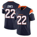 Kooe D.Broncos #22 Brandon Jones Player Navy Limited Vapor F.U.S.E. Home Game Stitched Jerseys
