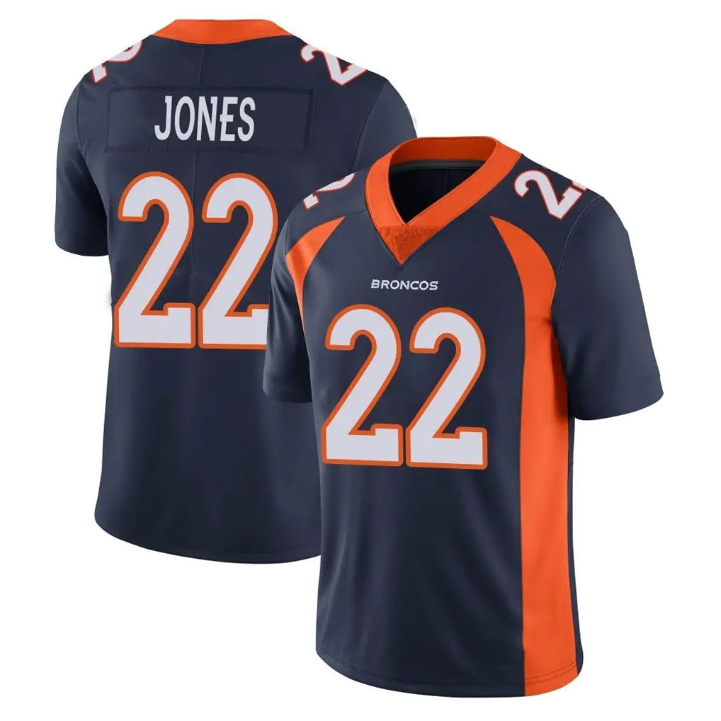 Kooe D.Broncos #22 Brandon Jones Player Navy Vapor Untouchable Limited Game Stitched Jerseys