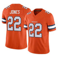 Kooe D.Broncos #22 Brandon Jones Player Orange Limited Alternate Vapor F.U.S.E. Throwback Game Stitched Jerseys