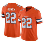 Kooe D.Broncos #22 Brandon Jones Player Orange Limited Alternate Vapor F.U.S.E. Throwback Game Stitched Jerseys