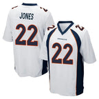 Kooe D.Broncos #22 Brandon Jones Player White Game Stitched Jerseys