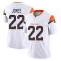 Kooe D.Broncos #22 Brandon Jones Player White Limited Vapor F.U.S.E. Home Game Stitched Jerseys