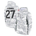 Kooe D.Broncos #27 J.K. Dobbins Player Arctic Camo Salute to Service Hoodies Limited Game Stitched Jerseys