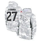 Kooe D.Broncos #27 J.K. Dobbins Player Arctic Camo Salute to Service Hoodies Limited Game Stitched Jerseys