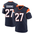 Kooe D.Broncos #27 J.K. Dobbins Player Navy Home Game Stitched Jerseys