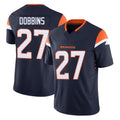 Kooe D.Broncos #27 J.K. Dobbins Player Navy Limited Vapor F.U.S.E. Home Game Stitched Jerseys