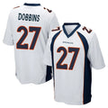 Kooe D.Broncos #27 J.K. Dobbins Player White Game Stitched Jerseys