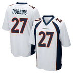 Kooe D.Broncos #27 J.K. Dobbins Player White Game Stitched Jerseys