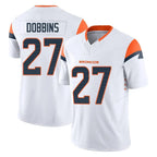 Kooe D.Broncos #27 J.K. Dobbins Player White Limited Vapor F.U.S.E. Home Game Stitched Jerseys
