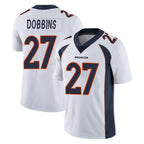 Kooe D.Broncos #27 J.K. Dobbins Player White Vapor Untouchable Limited Home Game Stitched Jerseys