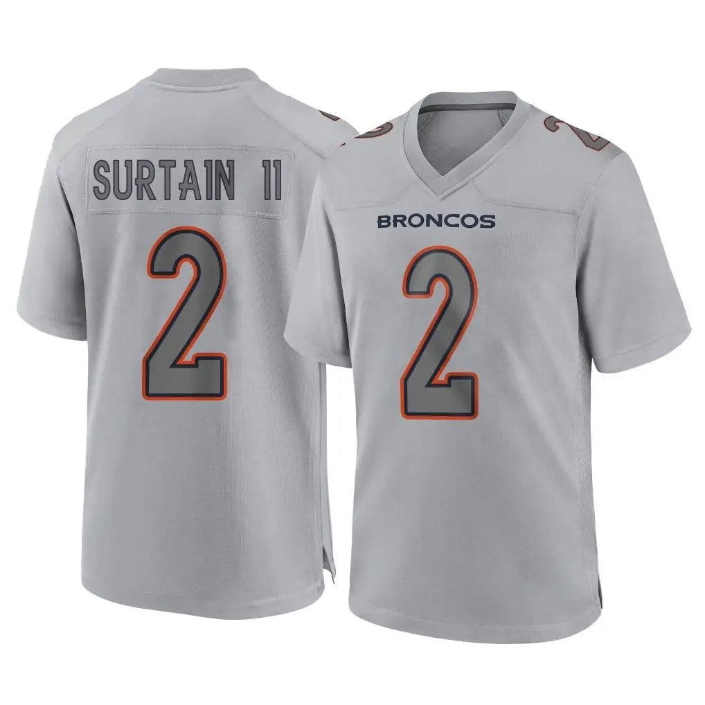 Kooe D.Broncos #2 Pat Surtain II Player Gray Atmosphere Fashion Limited Game Stitched Jerseys