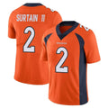Kooe D.Broncos #2 Pat Surtain II Player Orange Color Vapor Untouchable Limited Game Stitched Jerseys