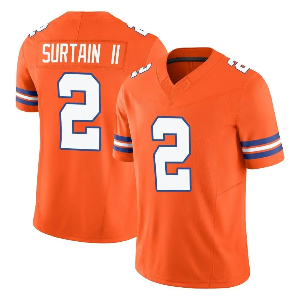 Kooe D.Broncos #2 Pat Surtain II Player Orange Limited Alternate Vapor F.U.S.E. Throwback Game Stitched Jerseys