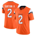 Kooe D.Broncos #2 Pat Surtain II Player Orange Vapor F.U.S.E. Limited Home Game Stitched Jerseys