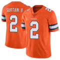 Kooe D.Broncos #2 Pat Surtain II Player Orange Vapor Untouchable Limited Home Game Stitched Jerseys