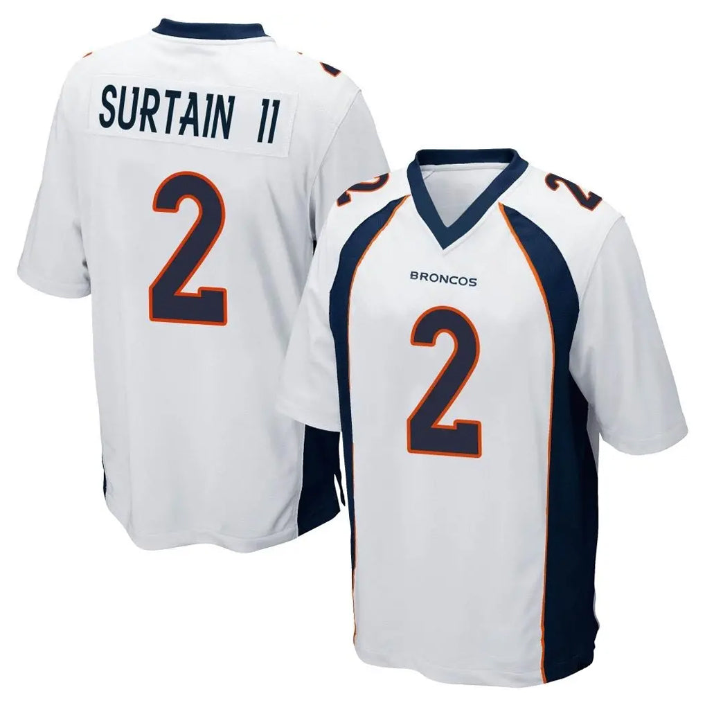 Kooe D.Broncos #2 Pat Surtain II Player White Game Stitched Jerseys